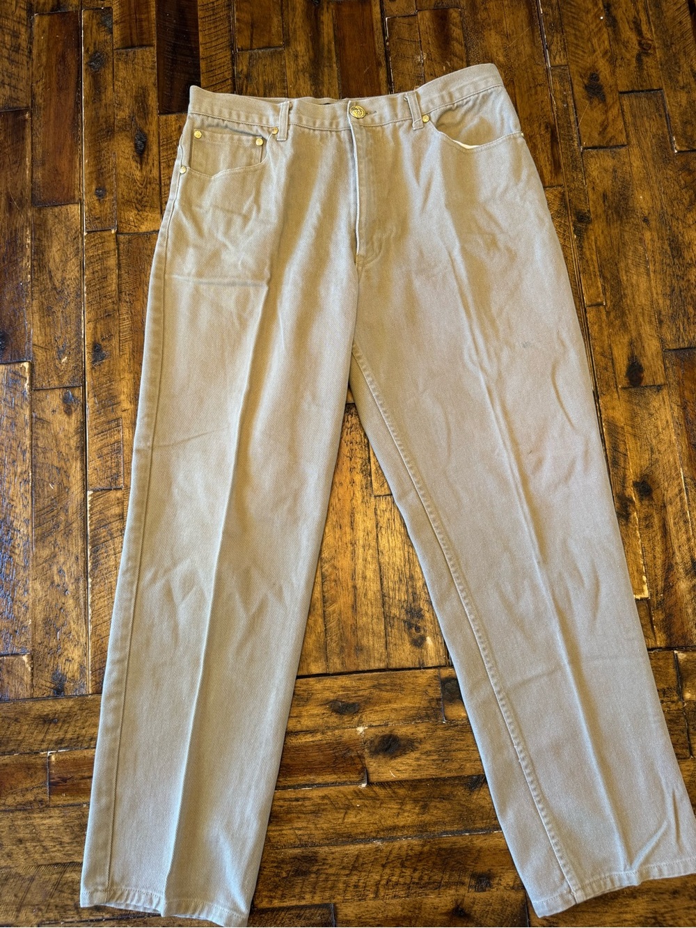 Vintage Men's Casual Pants in Khaki
